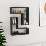 Wandplanken 2 Pcs 50 X 15 X 85 Cm Bewerkt Hout