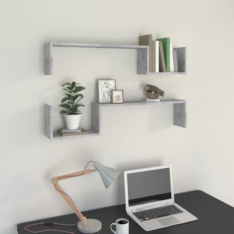 Wandplank 2 Pcs 100 X 15 X 20 Cm Bewerkt Hout