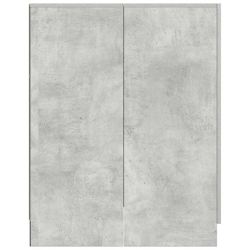 Wasmachinekast 71X71,5X91,5 Cm Betongrijs