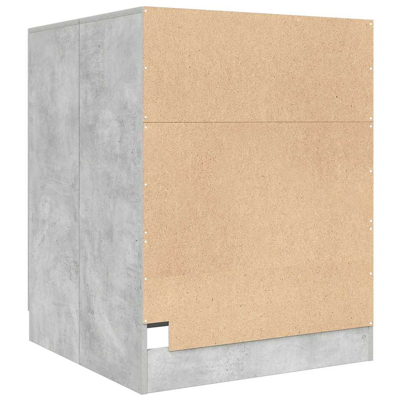 Wasmachinekast 71X71,5X91,5 Cm Betongrijs