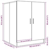 Wasmachinekast 71X71,5X91,5 Cm Betongrijs