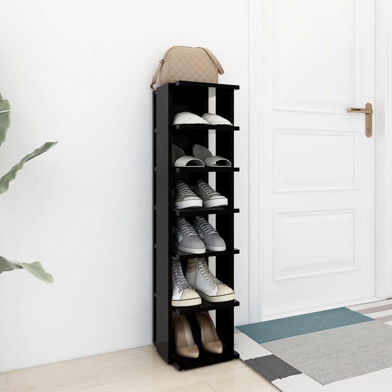 Schoenenkast 27,5X27X102 Cm Bewerkt Hout