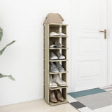 Schoenenkast 27,5X27X102 Cm Bewerkt Hout Kleurig