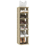Schoenenkast 27,5X27X102 Cm Bewerkt Hout Kleurig