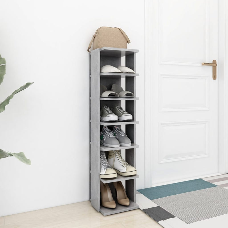 Schoenenkast 27,5X27X102 Cm Bewerkt Hout