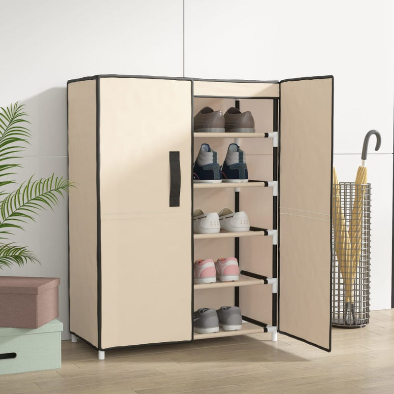 Schoenenkast 60X30X Stof Kleurig Crème