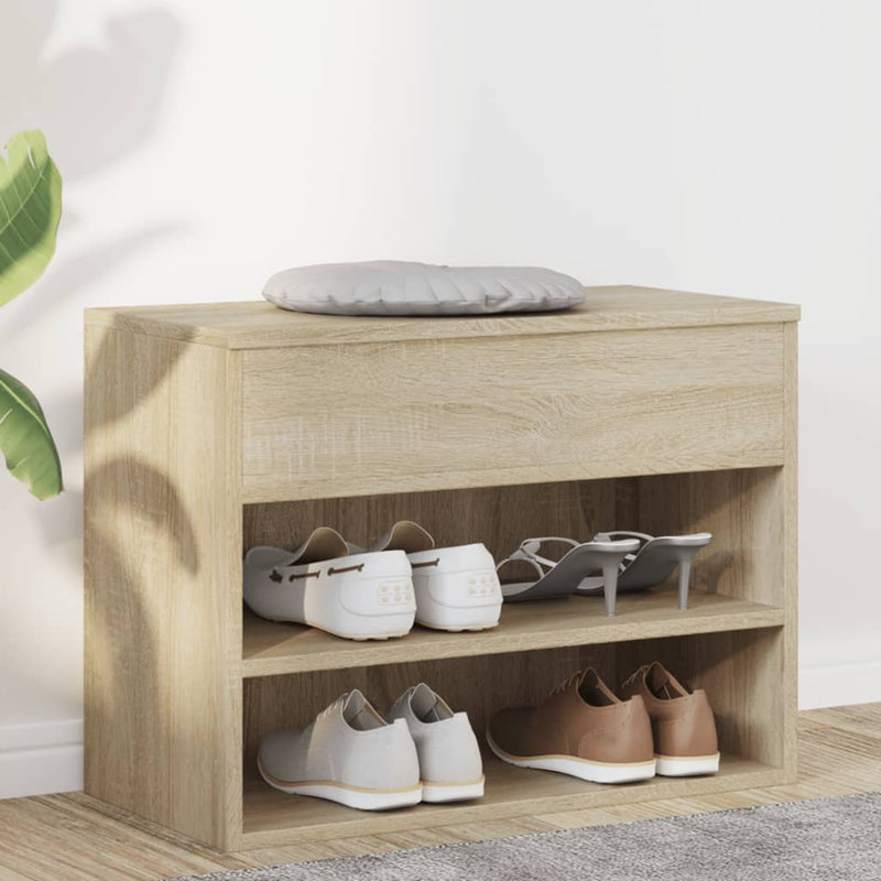 Schoenenbank Bewerkt Hout Kleurig