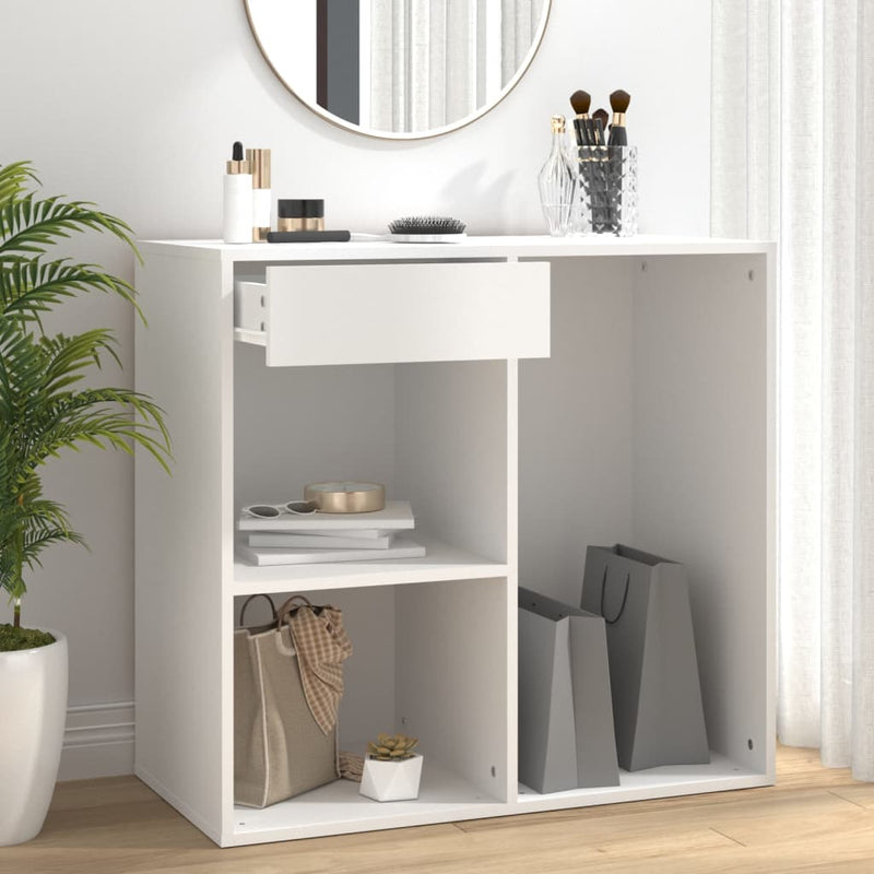 Cosmeticakast 80X40X75 Cm Bewerkt Hout Artisanaal Eikenkleur