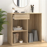 Cosmeticakast 80X40X75 Cm Bewerkt Hout Artisanaal Eikenkleur