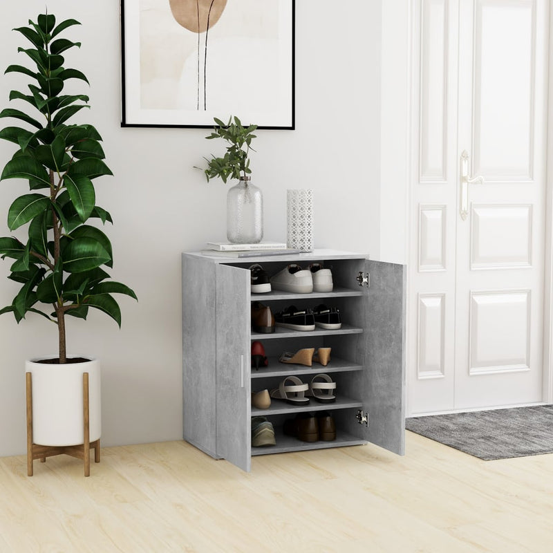 Schoenenkast Bewerkt Hout Artisanaal Eikenkleur