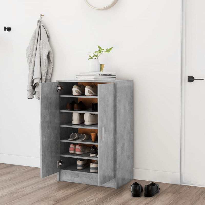 Schoenenkast Bewerkt Hout Artisanaal Eikenkleur