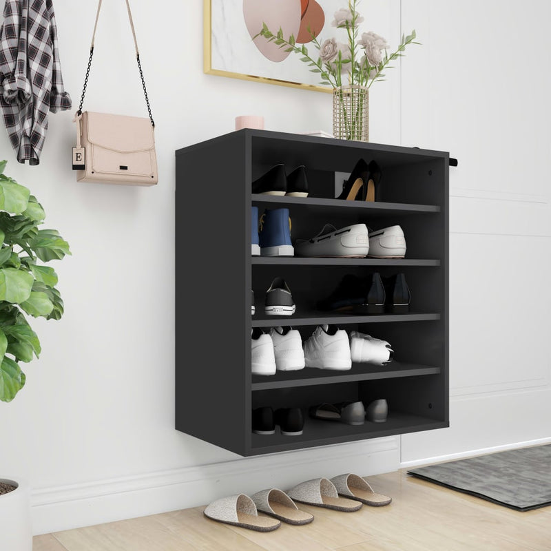 Schoenenkast Bewerkt Hout Artisanaal Eikenkleur