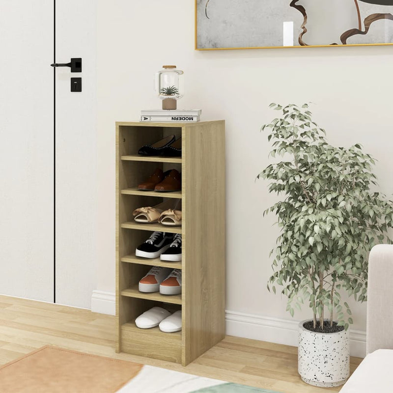 Schoenenkast Bewerkt Hout Artisanaal Eikenkleur