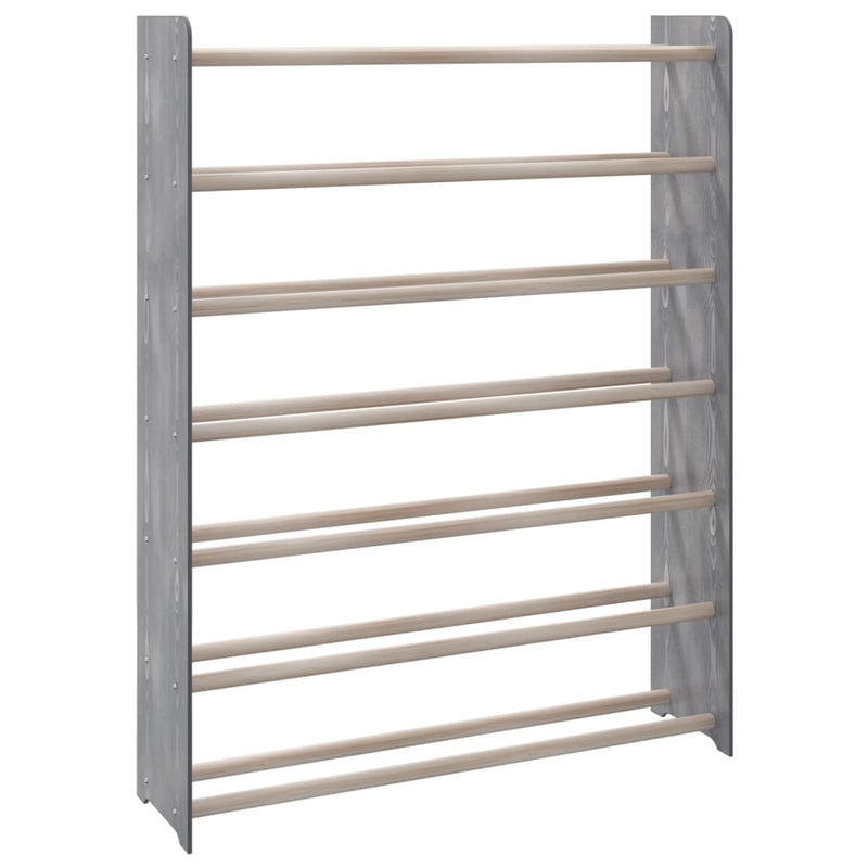 Schoenenrek 90X24X Bewerkt Hout Grijs