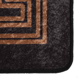 Vloerkleed Wasbaar Anti-Slip En Goudkleurig Zwart