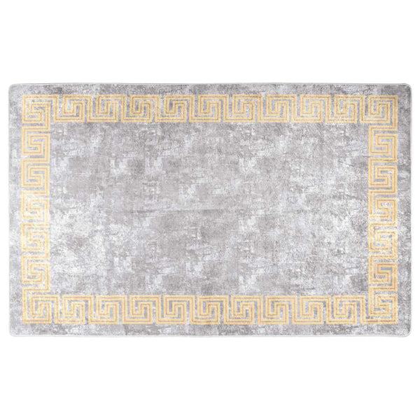 Vloerkleed Wasbaar Anti-Slip Grijs En Goud