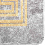 Vloerkleed Wasbaar Anti-Slip Grijs En Goud