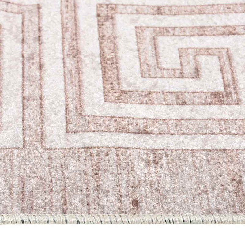 Vloerkleed Wasbaar Anti-Slip Beige En Goud