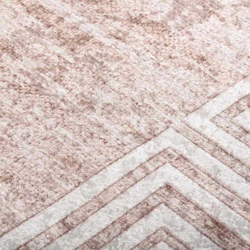 Vloerkleed Wasbaar Anti-Slip Beige En Goud