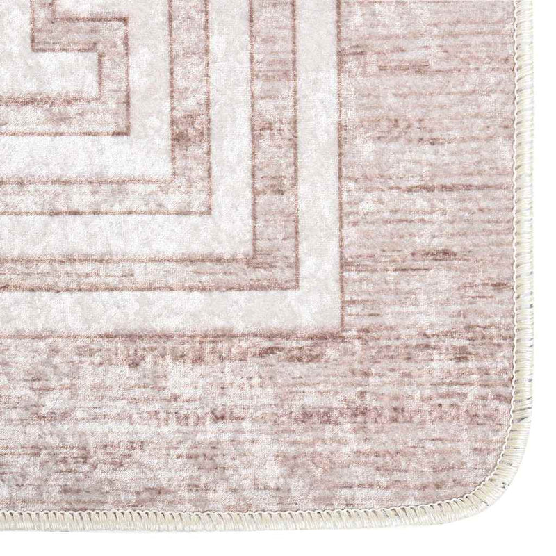 Vloerkleed Wasbaar Anti-Slip Beige En Goud
