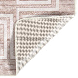 Vloerkleed Wasbaar Anti-Slip Beige En Goud