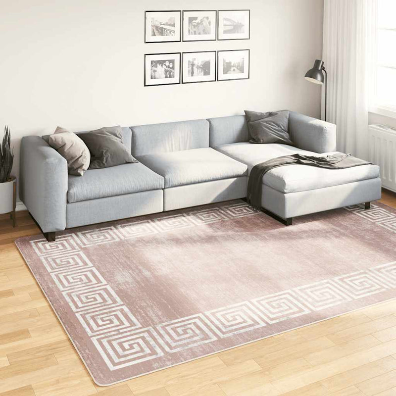Vloerkleed Wasbaar Anti-Slip Beige En Goud