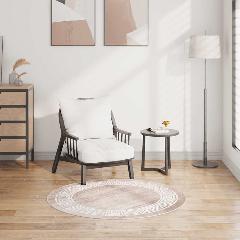 Vloerkleed Wasbaar Anti-Slip Beige En Goud