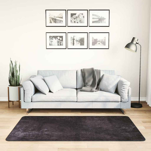 Vloerkleed Wasbaar Anti-Slip Kleurig Antraciet