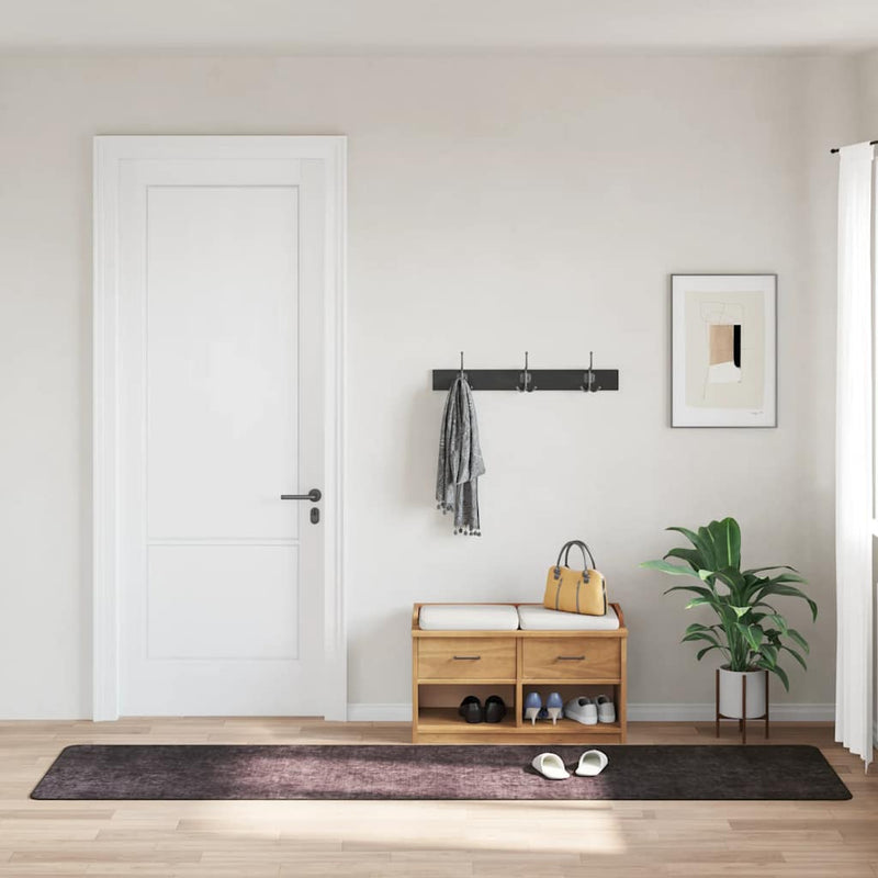 Vloerkleed Wasbaar Anti-Slip Kleurig Antraciet