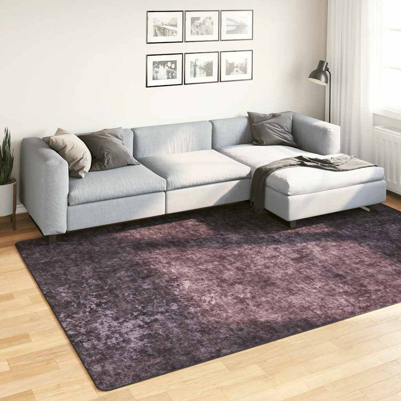 Vloerkleed Wasbaar Anti-Slip Kleurig Antraciet