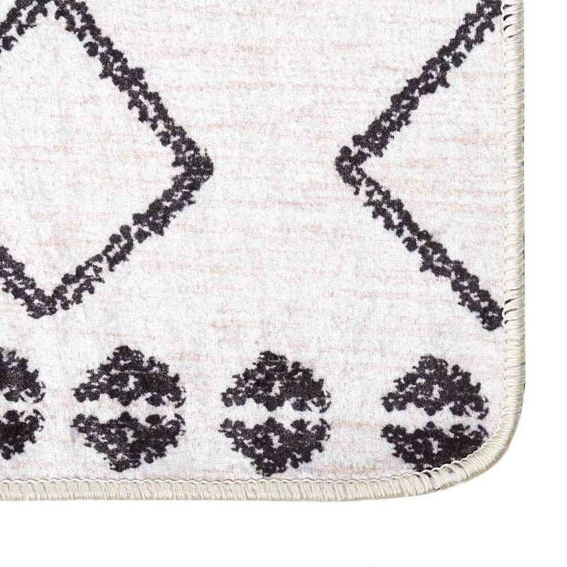 Vloerkleed Wasbaar Anti-Slip En Wit En Zwart