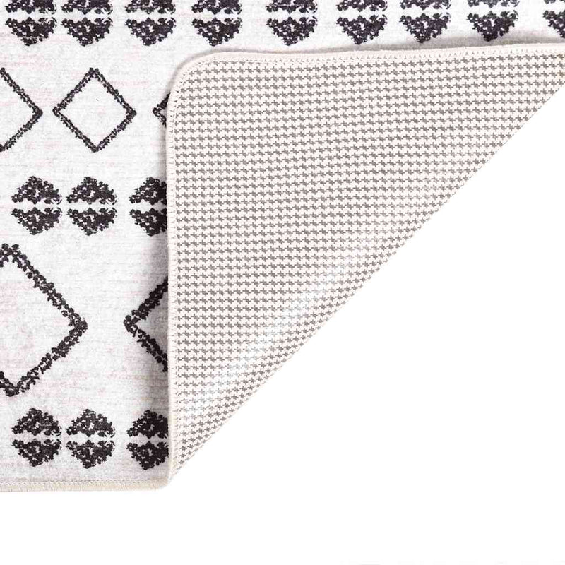 Vloerkleed Wasbaar Anti-Slip En Wit En Zwart