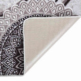Vloerkleed Wasbaar Anti-Slip Meerkleurig Zwart En Grijs
