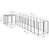 Hondenkennel 7,26 M² Staal
