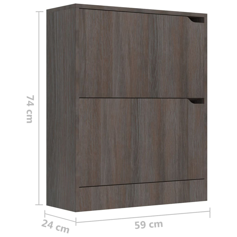 Schoenenkast 2 Deuren 59X24X Bewerkt Hout Sonoma Eiken