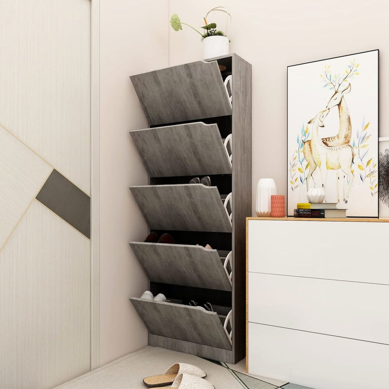 Schoenenkast 2 Deuren 59X24X Bewerkt Hout Sonoma Eiken