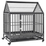 Hondenbench Met Wielen En Dak Staal