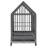 Hondenbench Met Wielen En Dak Staal