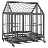 Hondenbench Met Wielen En Dak Staal