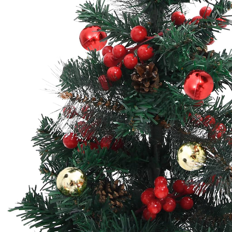 Tuinkerstbomen 2 St 76 Cm Pvc Lichtgrijs