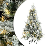 Kerstboom Met Led En Dennenappels En Sneeuw 195 Cm Pvc En Pe
