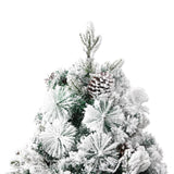 Kerstboom Met Led En Dennenappels En Sneeuw 195 Cm Pvc En Pe