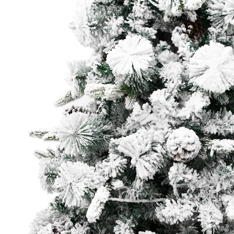 Kerstboom Met Led En Dennenappels En Sneeuw 195 Cm Pvc En Pe