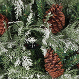 Kerstboom Met Led En Dennenappels 120 Cm Pvc En Pe Groen En Wit