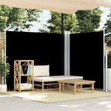Windscherm Uittrekbaar 120X1000 Cm Zwart
