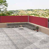 Windscherm Uittrekbaar 120X1000 Cm Rood