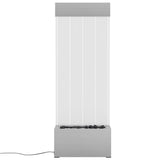 Bubbelzuil Met Rgb Led's 110 Cm Roestvrij Staal En Acryl