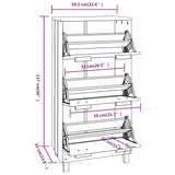 Schoenenkast Hamar 59,5X35X117 Cm Grenenhout