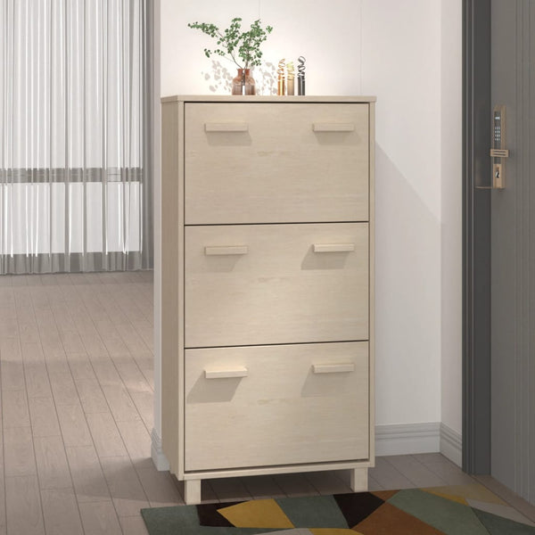 Schoenenkast Hamar 59,5X35X117 Cm Grenenhout