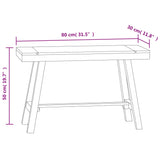 Bankje 80 Cm Massief Teakhout